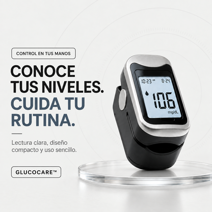 GlucoCare™ 4 en 1 – Mide Glucosa, Colesterol, Presión y Oxígeno Sin Dolor + ENVÍO GRATIS